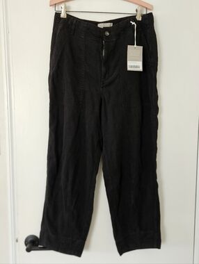 Everlane Womens Pants 8 Utility Buttersoft Black Relaxed Ankle Slouchy Casual